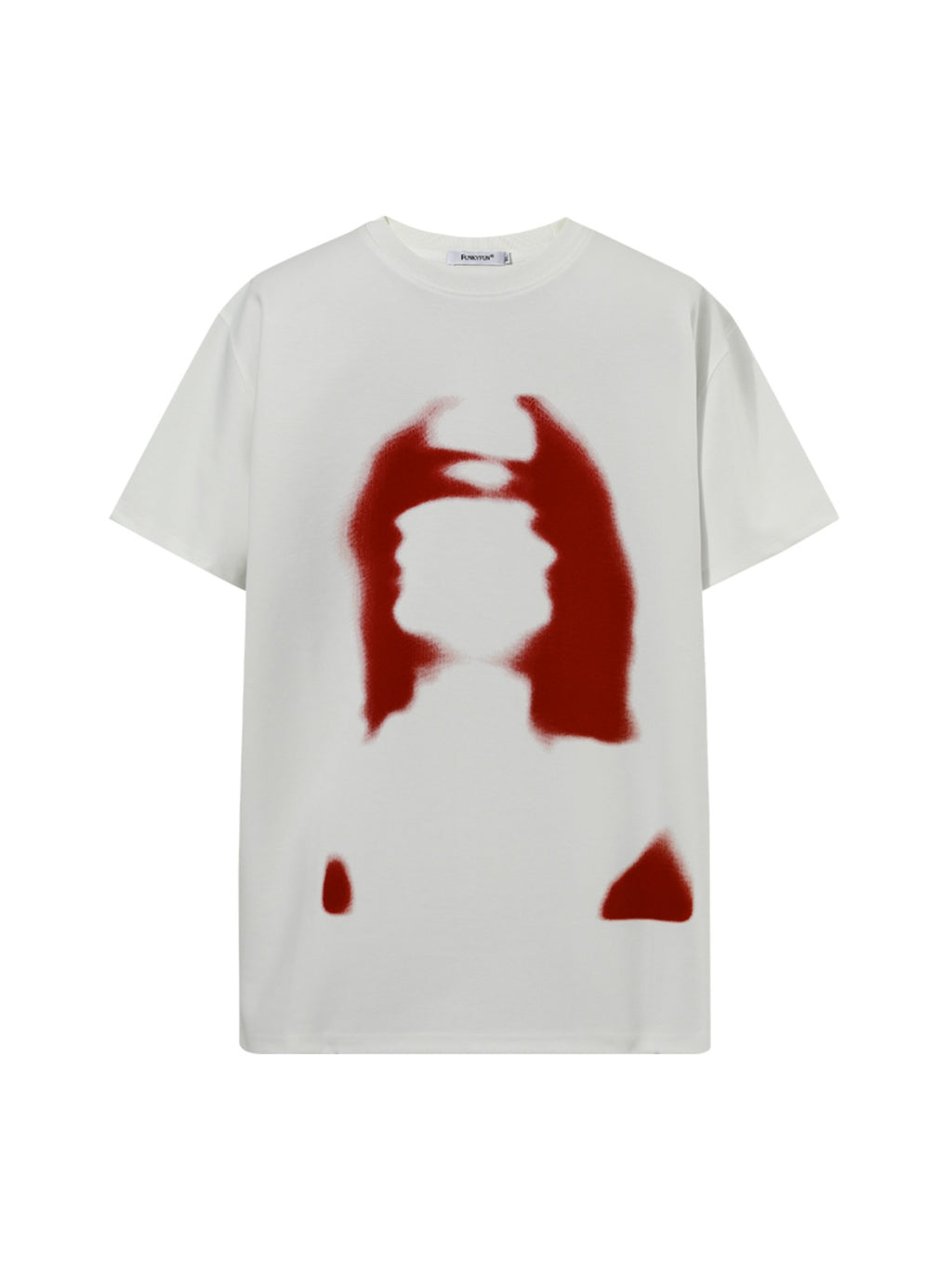 FUNKYFUN Blur Portrait Direct Injection Printing Tee