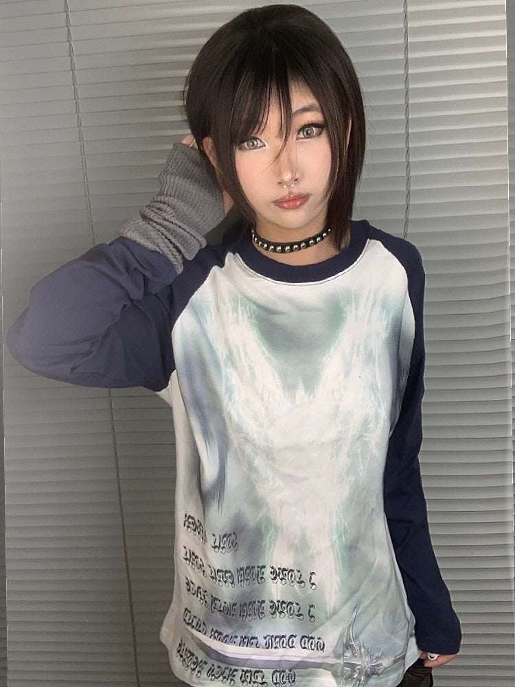 WEBBAR Luminous Wings Shoulder Matching Color Pure Cotton Long Sleeves