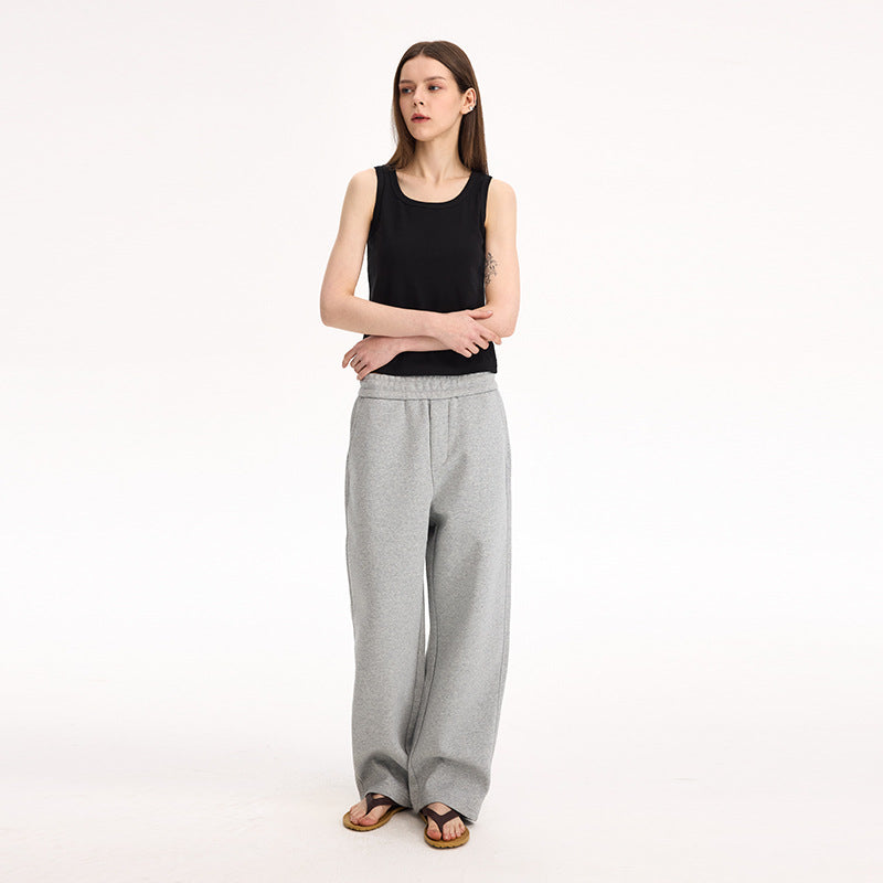 UNF Comfortable Lazy Loose Pendant Knitted Straight Scimitar Sweatpants