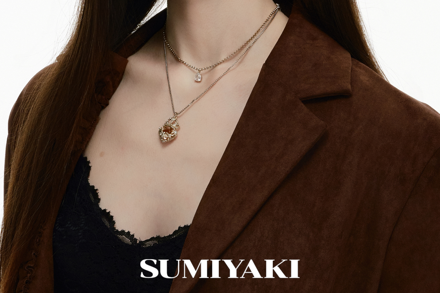 SUMIYAKI Crown Niche Premium Double Necklace
