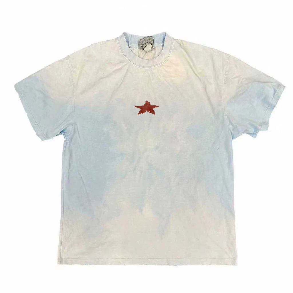 SHIBU Irregular Gradual Change Color Printing Tee