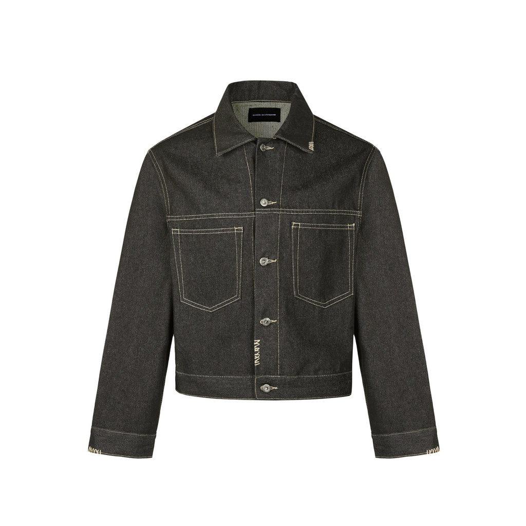 EME Vintage Lapel Denim Suit Jacket