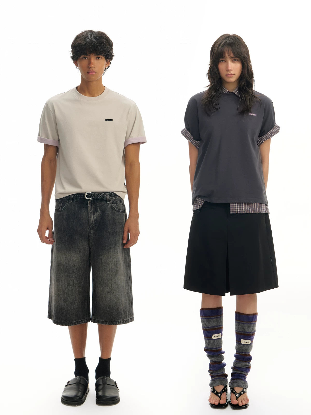 TGNS Contrasting Sleeve Casual Tee