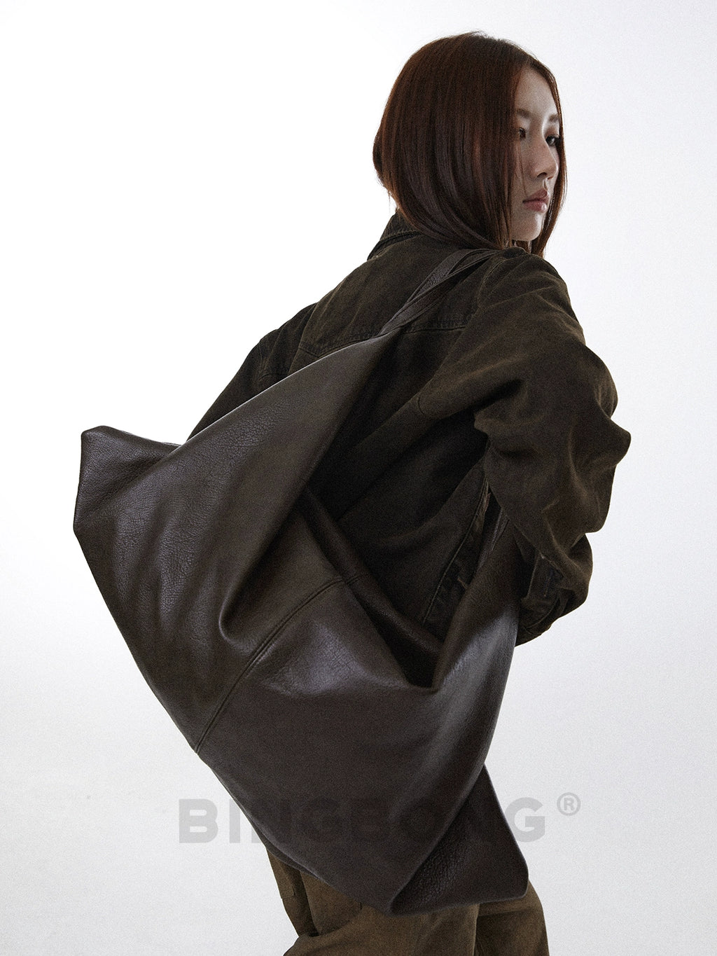 BINGBONG Single Shoulder Large Capacity Lazy Tote Bag Large Bag