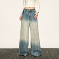 Aaisup Retro Gradual Change Straight Jeans