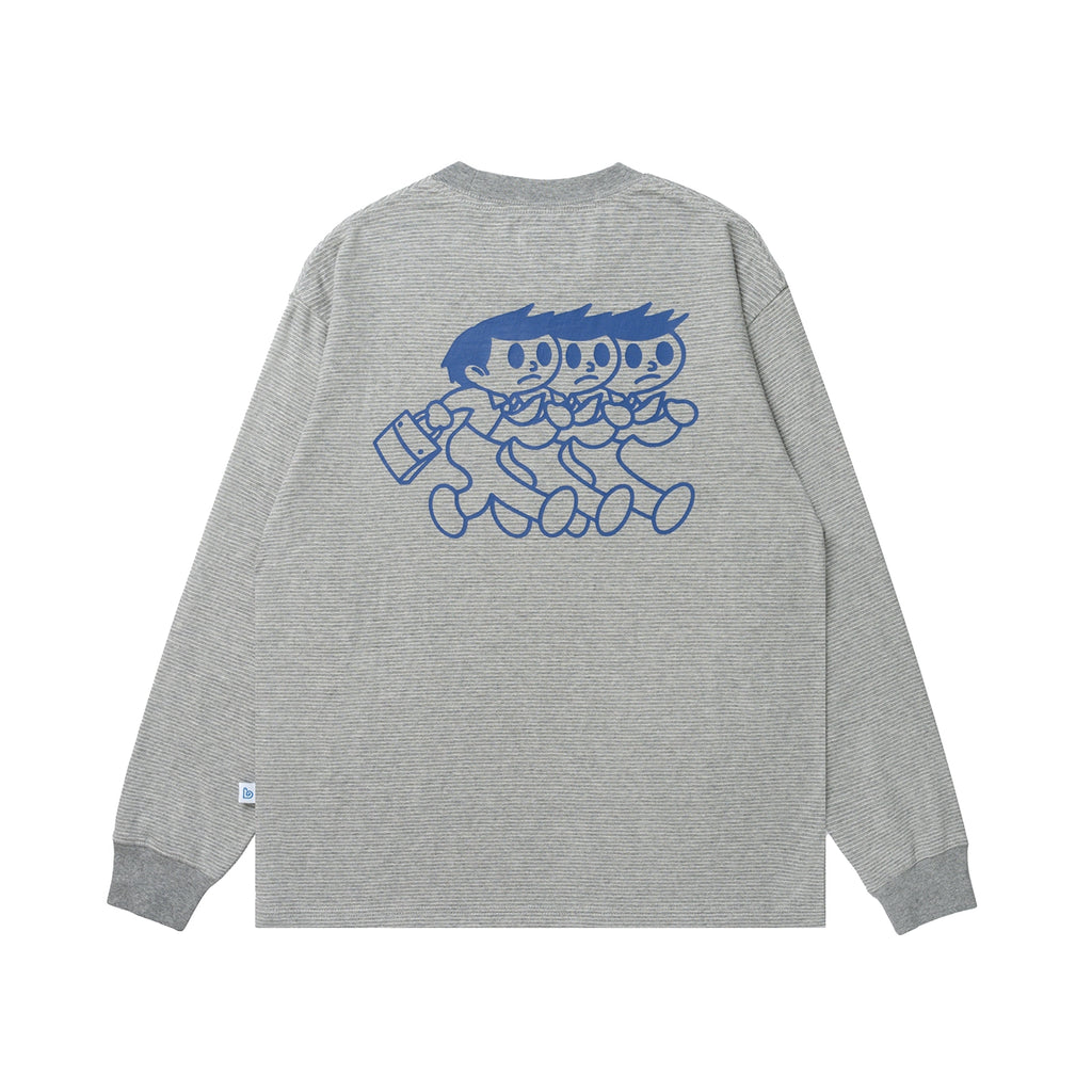 BENT IDEA Casual Pinstripe Long Sleeves