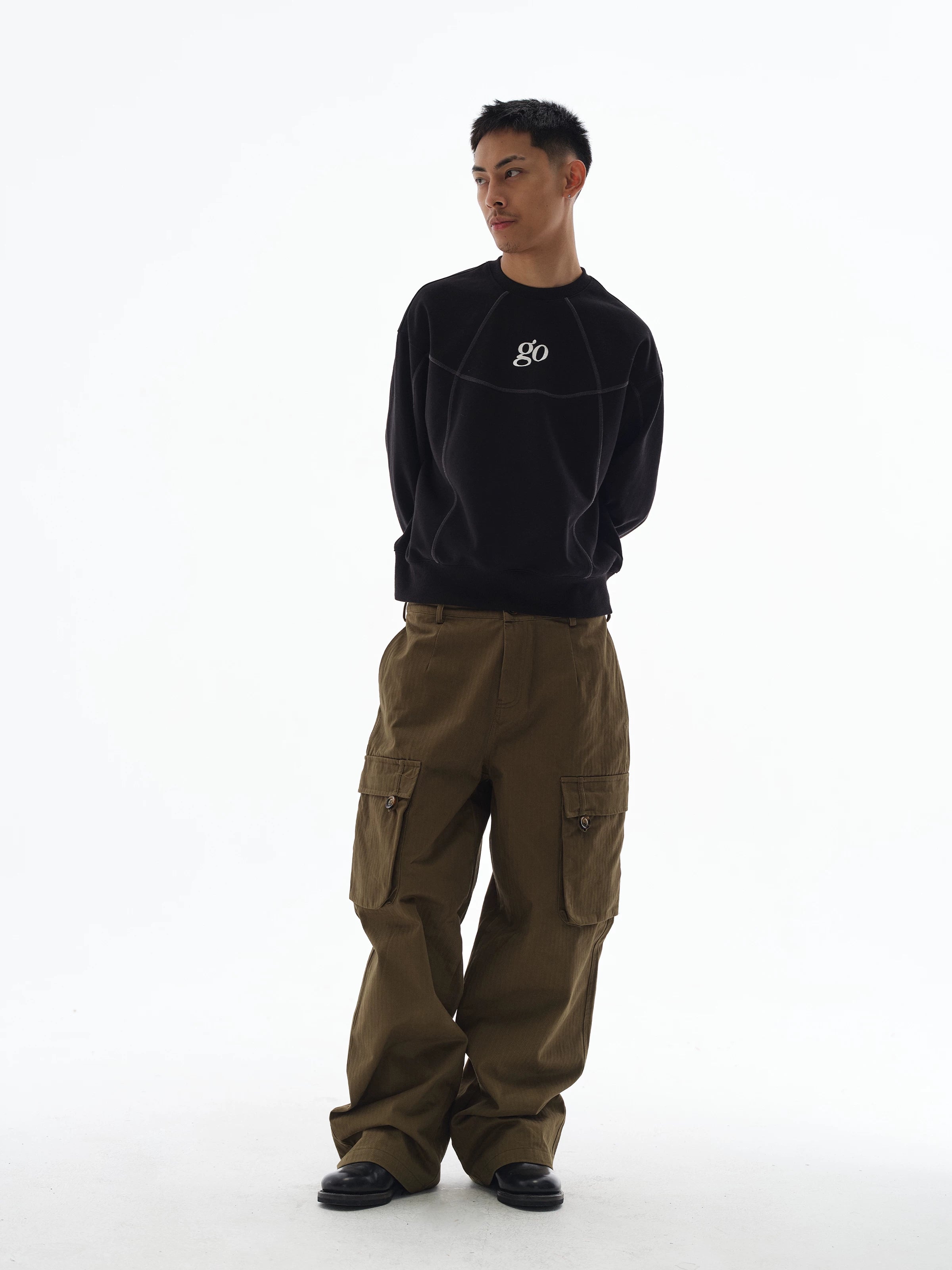 WebSurfGroupGO Crew Neck Casual Hatless Sports Sweater