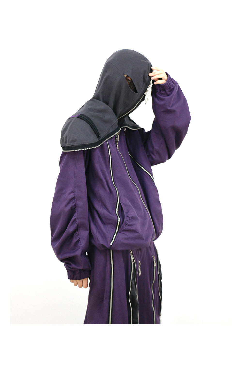RELABEL Double-sided Spliced Sweater Jacket
