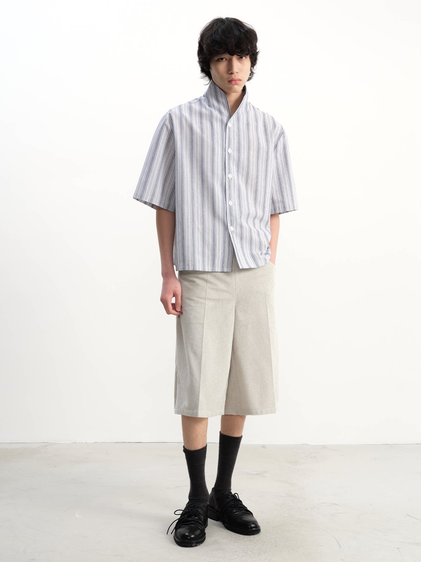 JCAESAR Retro Woven Cropped Pants
