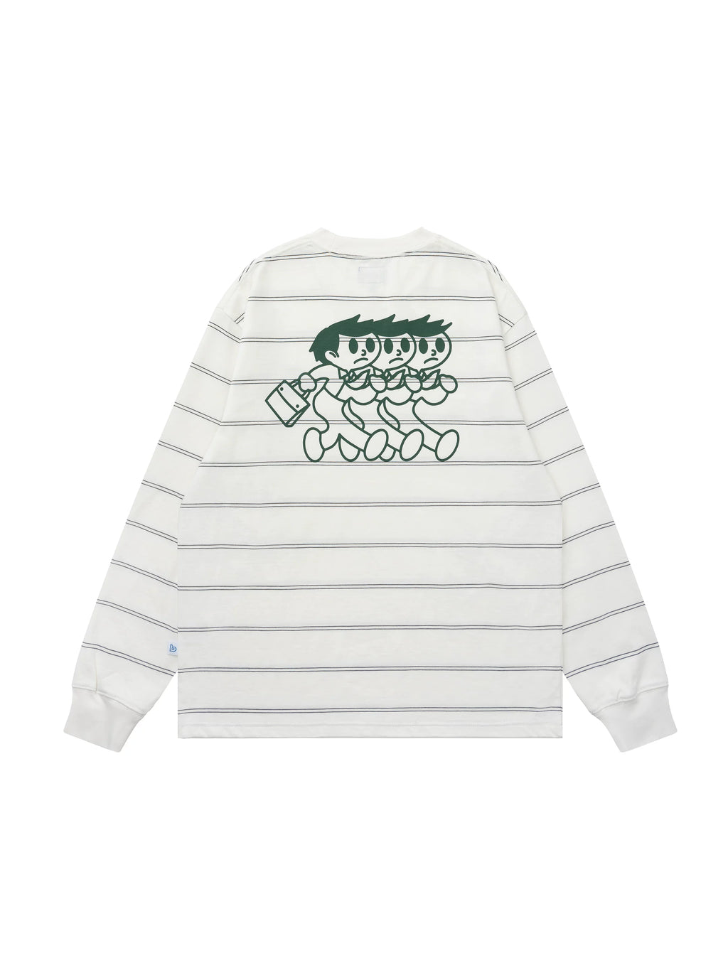 BENT IDEA Loose Versatile Striped Long Sleeves