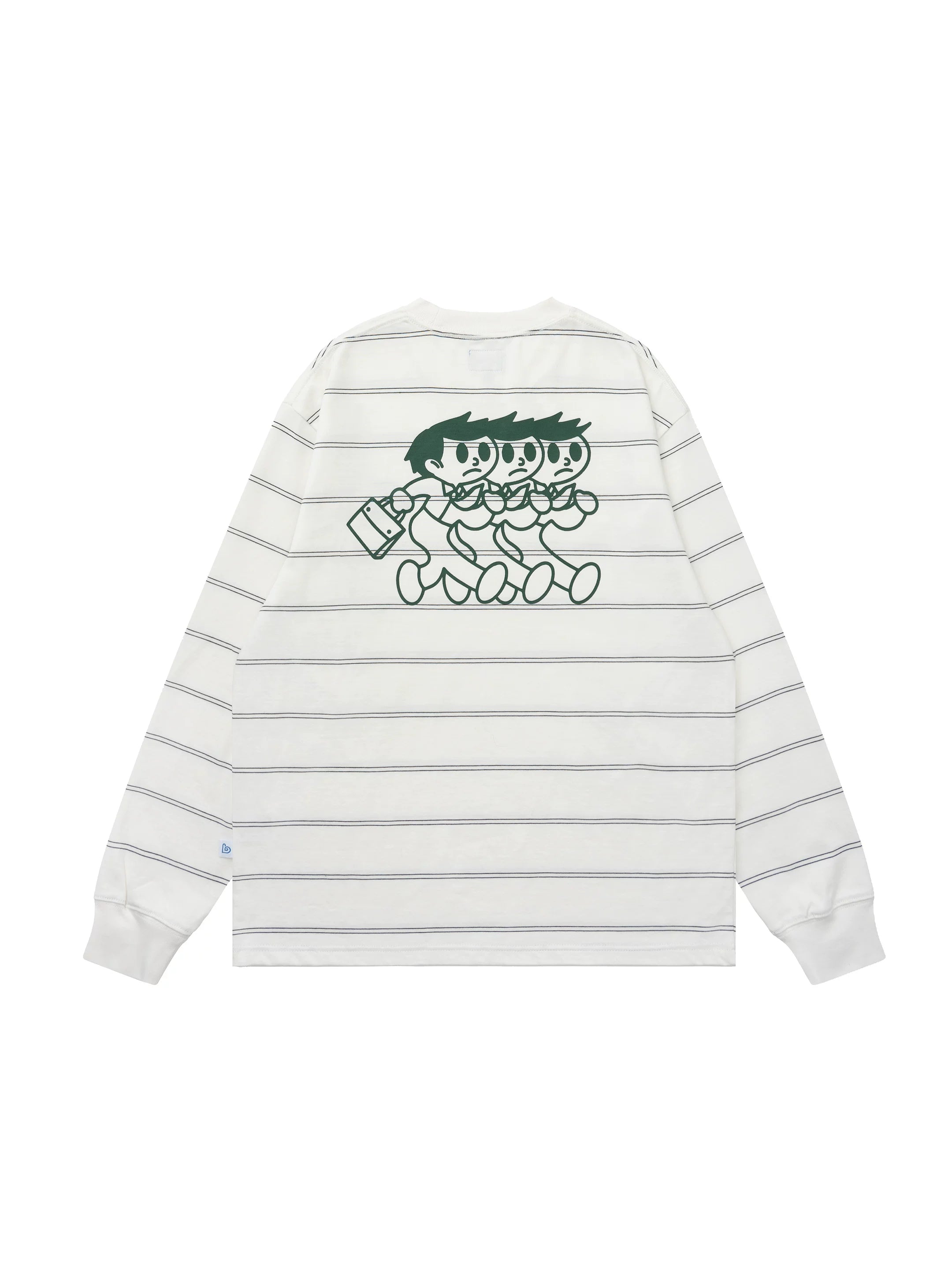 BENT IDEA Loose Versatile Striped Long Sleeves