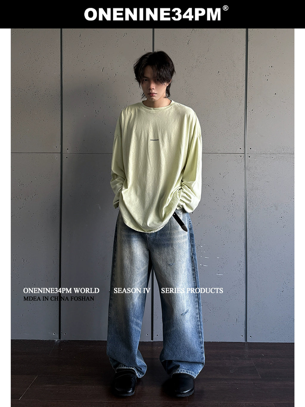 ONENINE34PM Cut Straight Jeans