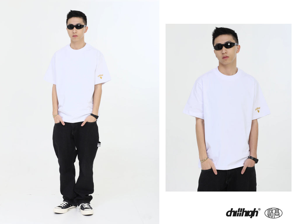 ChillHigh Crew Neck Solid Color Loose Tee
