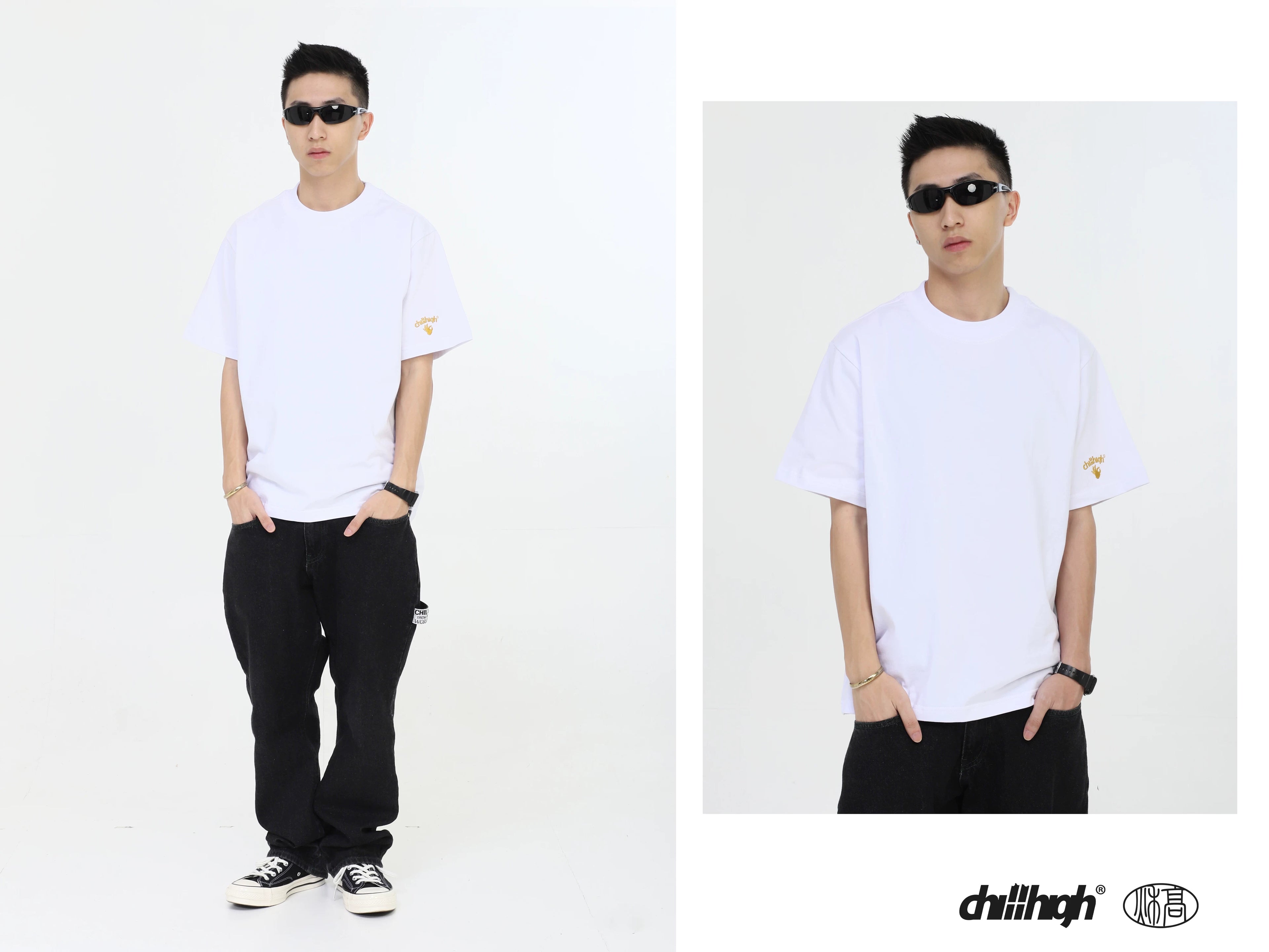 ChillHigh Crew Neck Solid Color Loose Tee