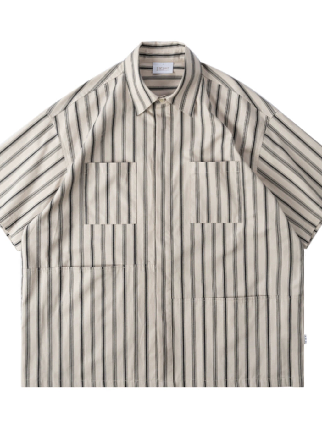NUMBERSALT Striped Vintage Casual Loose Shirt