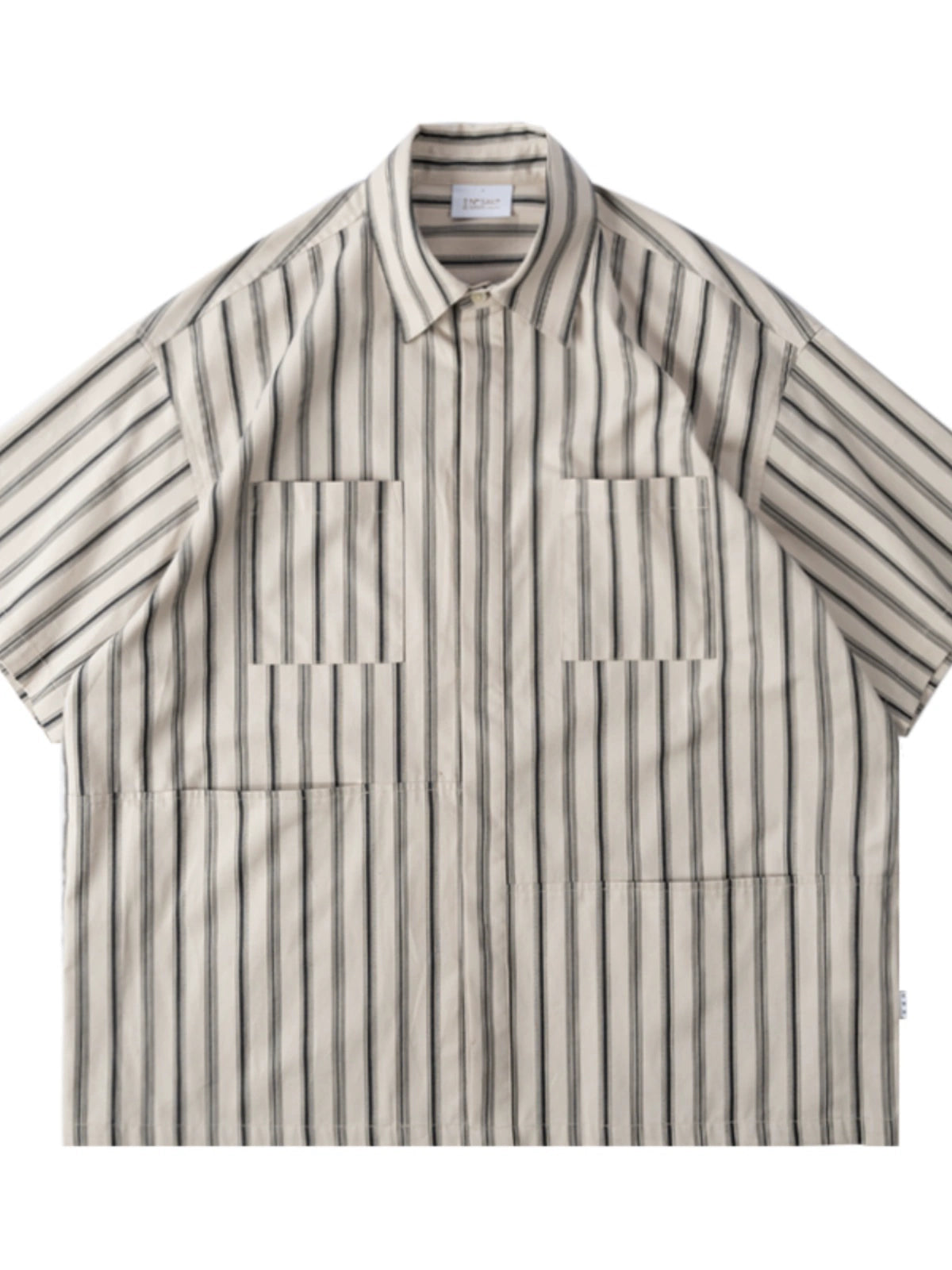 NUMBERSALT Striped Vintage Casual Loose Shirt