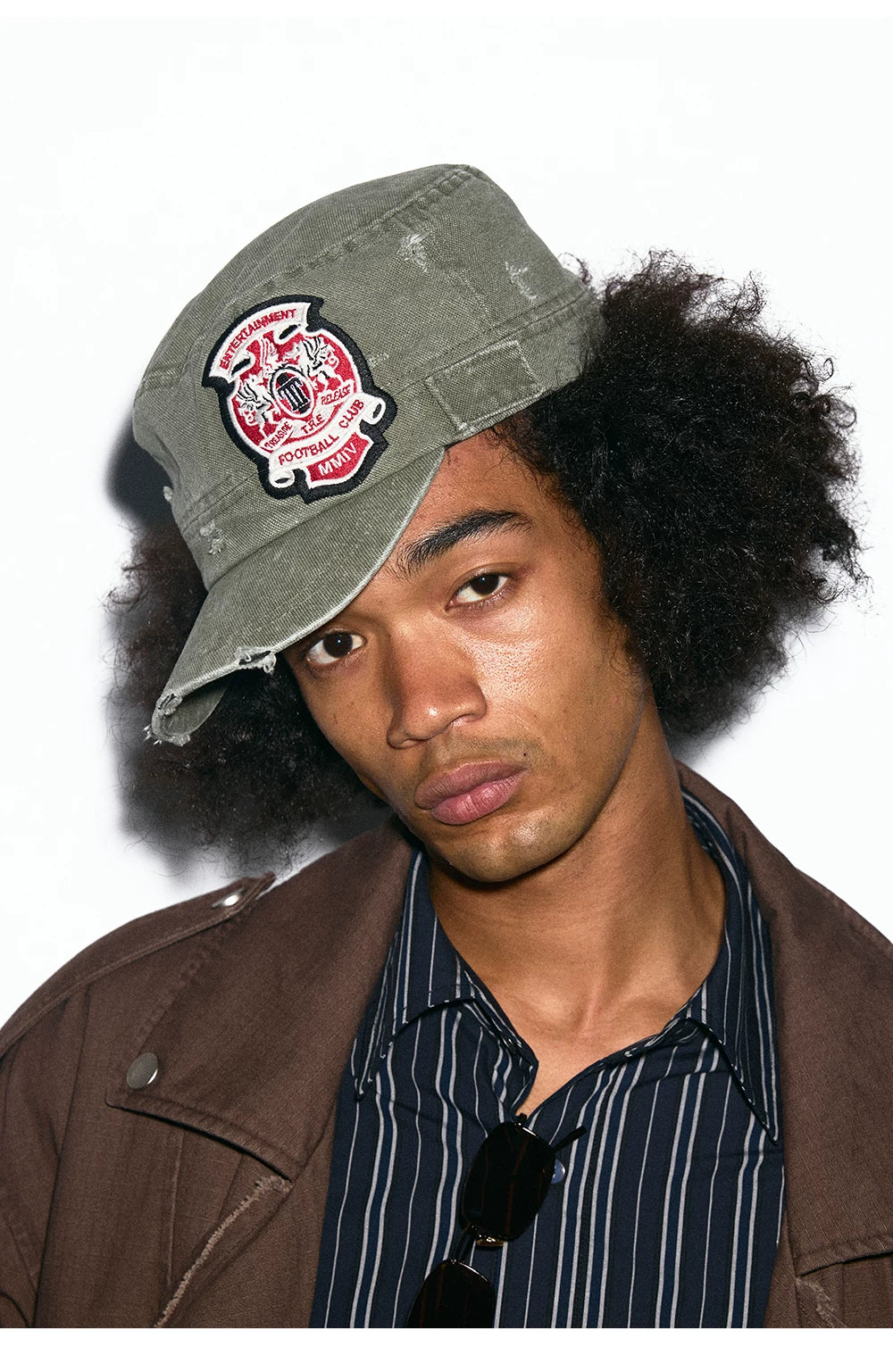 TREclub Embroidery Vandalism Shaved Flat Cap