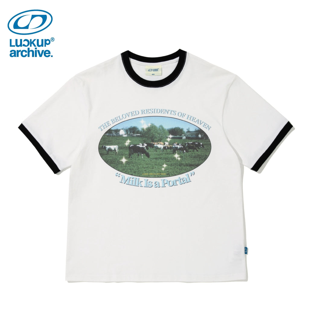 LUCKUP Retro Cow Print Tee