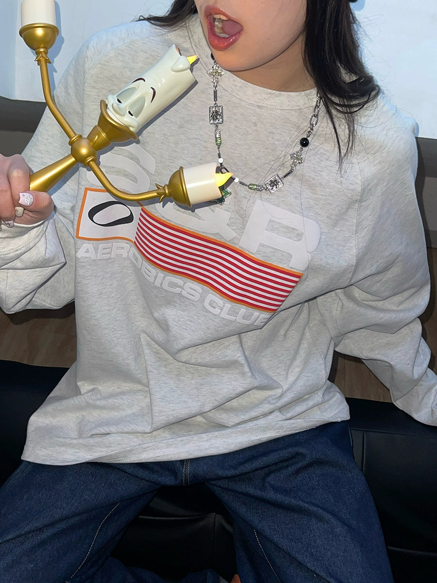 SOSER Shoulder Casual Crew Neck Long Sleeve