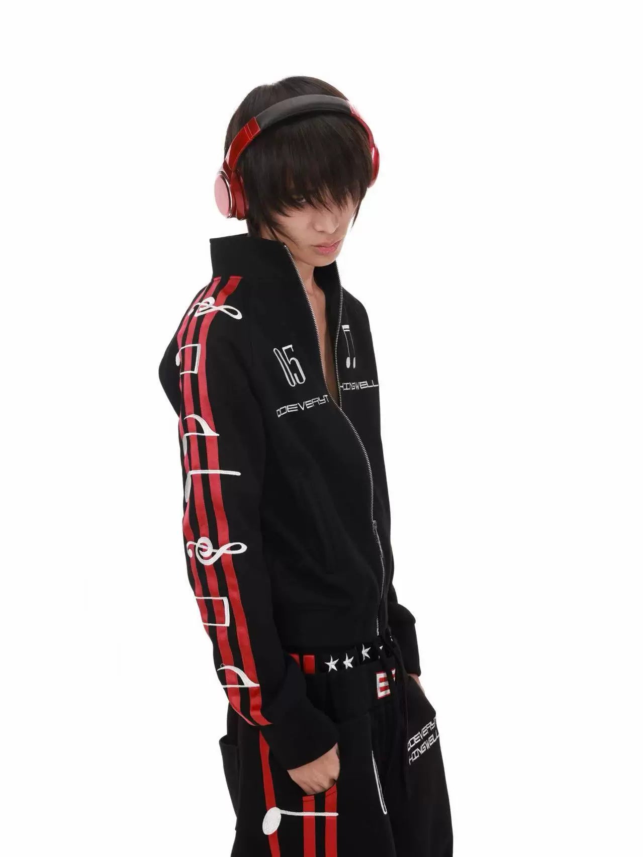 DETW Three-dimensional Embroidery Casual Suit
