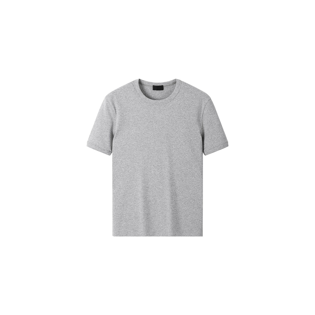 PLUS NO LOGO Elastic Sleeve Crew Neck Closed Sleeve Tee