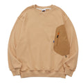 (Clearance) Battles Stitching Zipper Pocket Thick Needle Embroidered Sweater