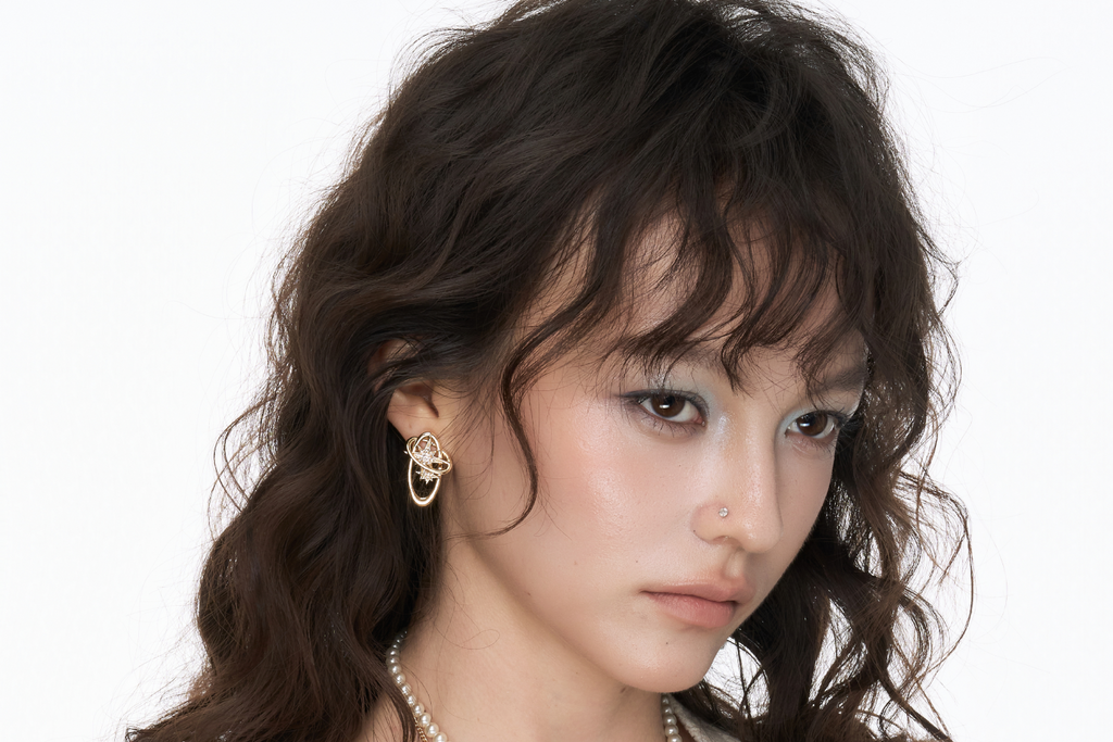 SUMIYAKI Premium Feeling Full Diamond Stud Earrings