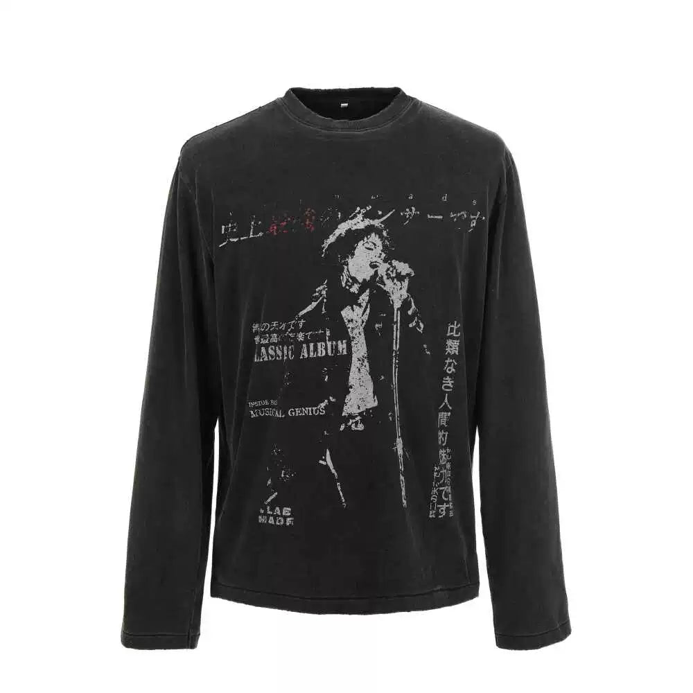 VLABMADE Single Stitch Washed Old Long Sleeve TEE