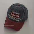 YORSOY Retro Color Matching Letter Soft Top Casual Baseball Cap