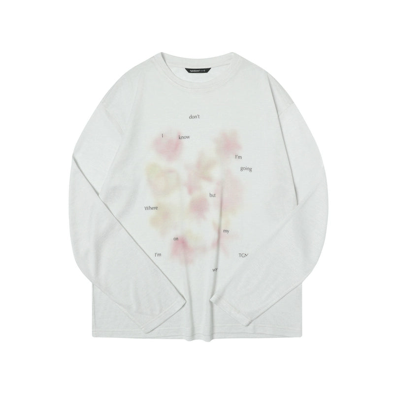 TGNS Letter Conch Shell Casual Micro-transparent Blouse