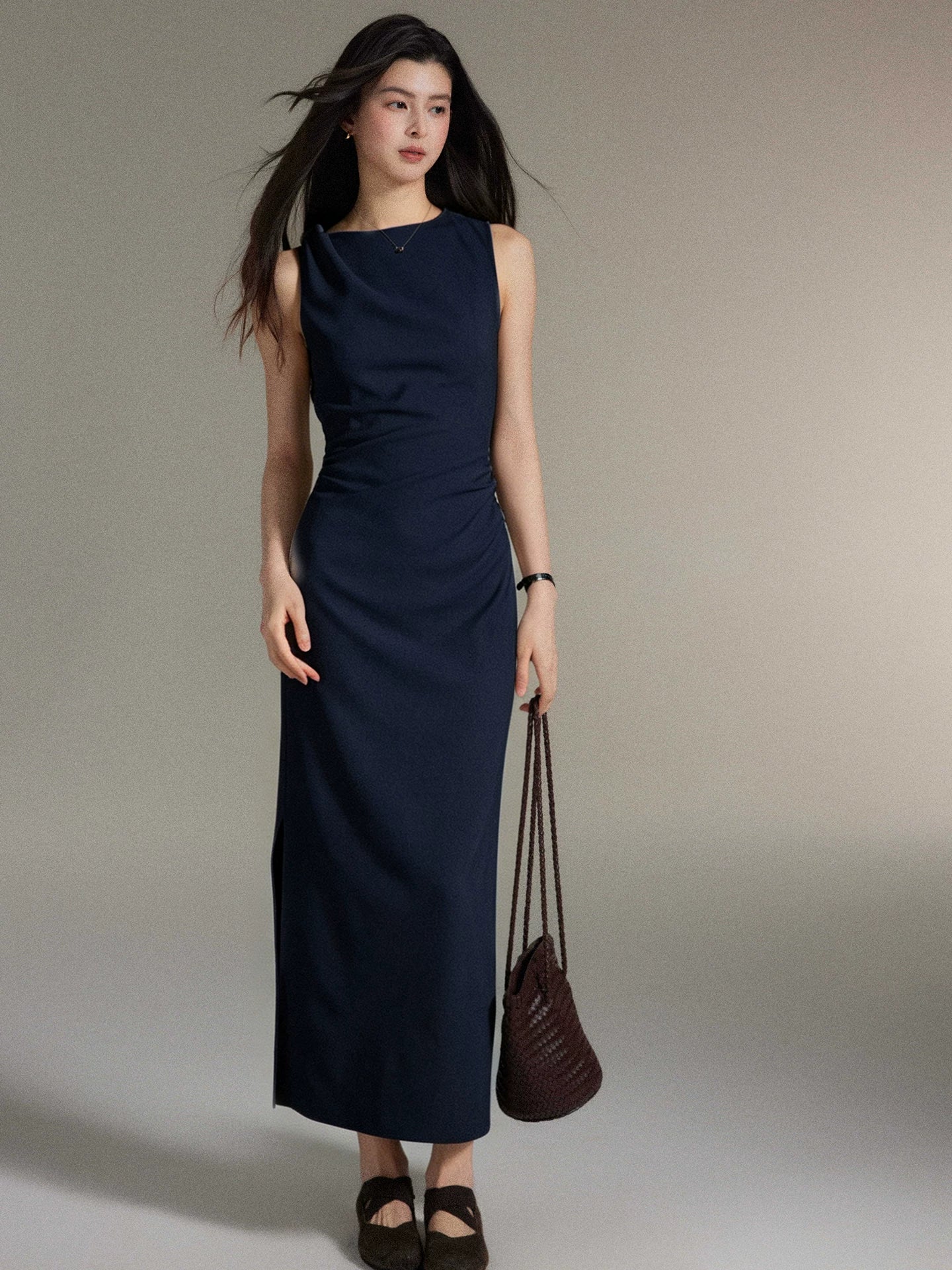 TYANG High-end Minimalist Sleeveless Vest Skirt