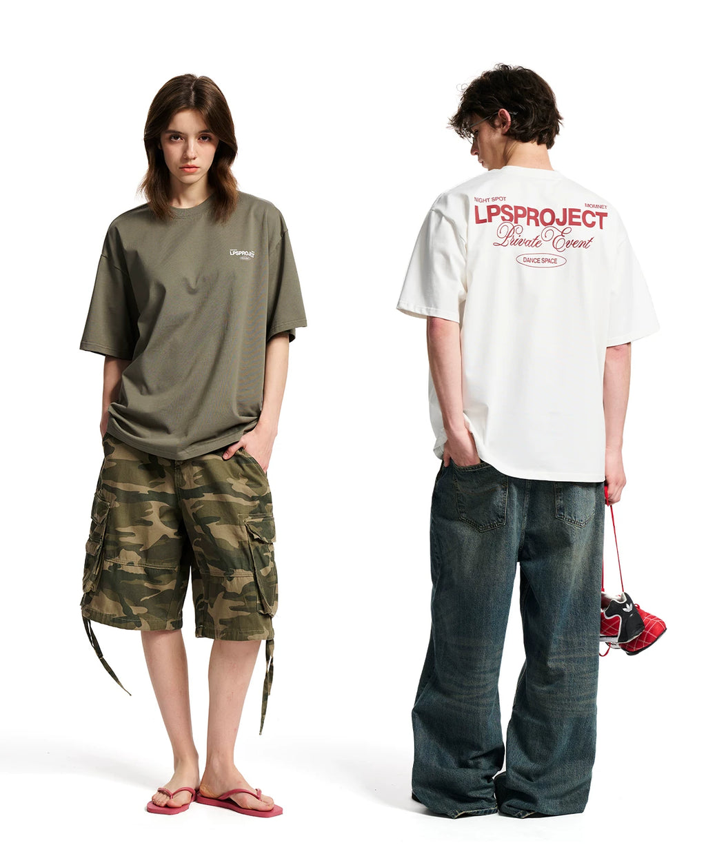 Big Printed Letters on The Back of Loopsoon Versatile Tee