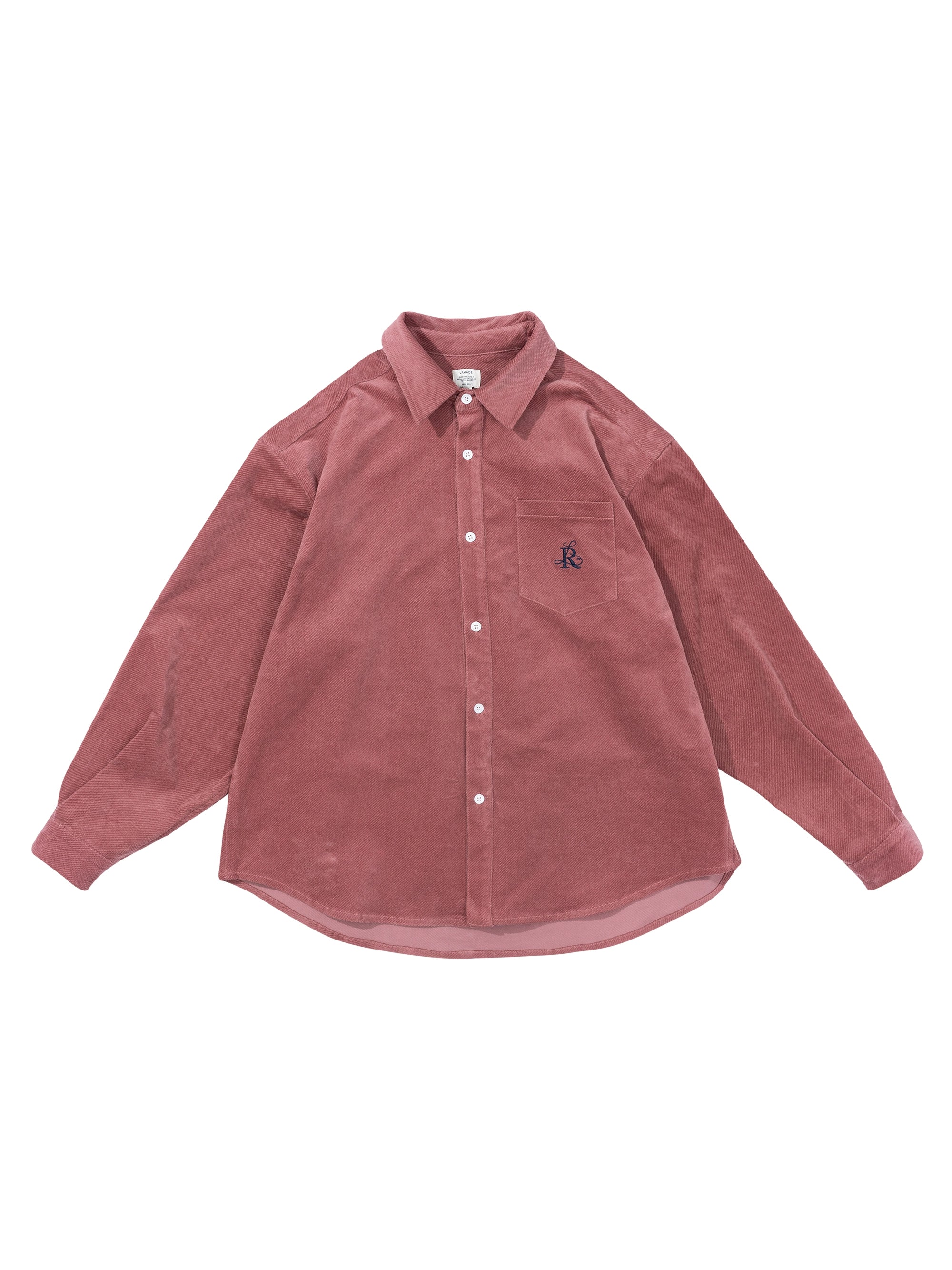 LR MADE Simple Retro Loose Square Neck Embroidered Shirt