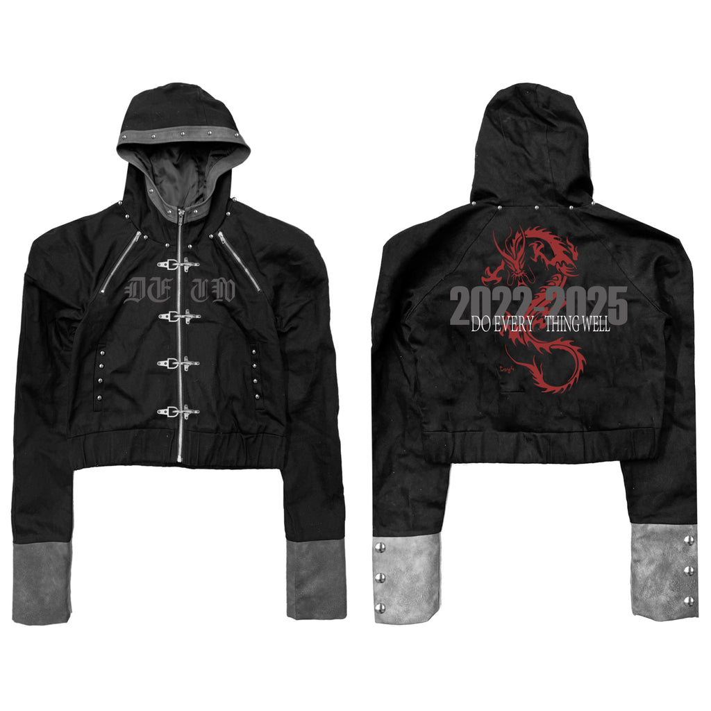 DETW Rivet Stitched Zipper Hooded Jacket