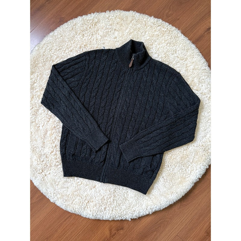 MADEEXTREME Casual Stand-up Neck Knitted Sweater Cardigan