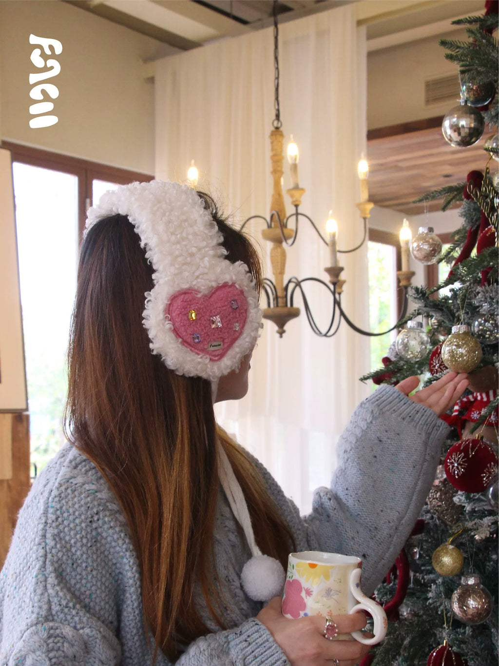 FUNCOO Thermal Diamond Jewelry Foldable Antifreeze Earmuffs