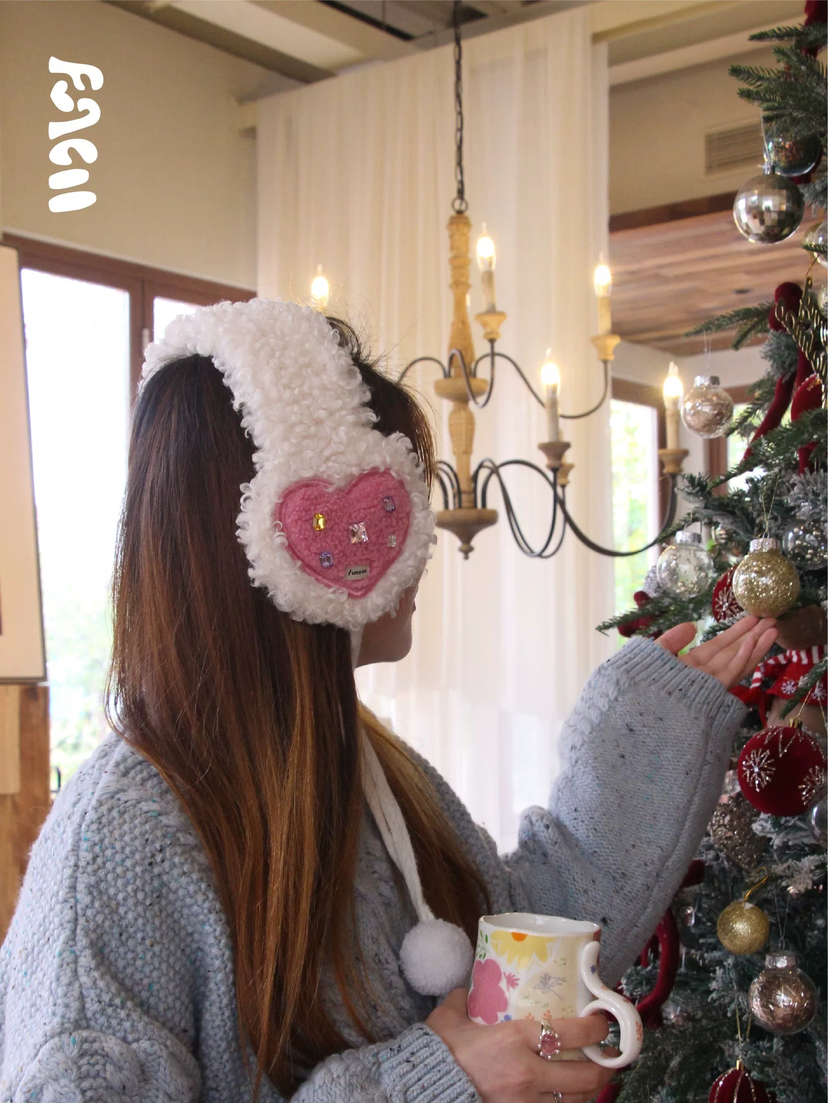 FUNCOO Thermal Diamond Jewelry Foldable Antifreeze Earmuffs