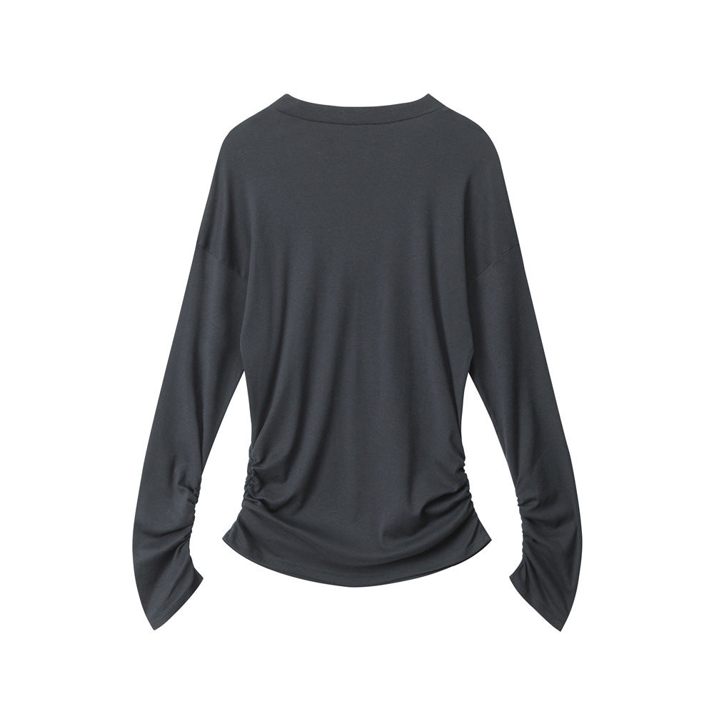 Nariele V-neck Waist Slim Slim Long Sleeves