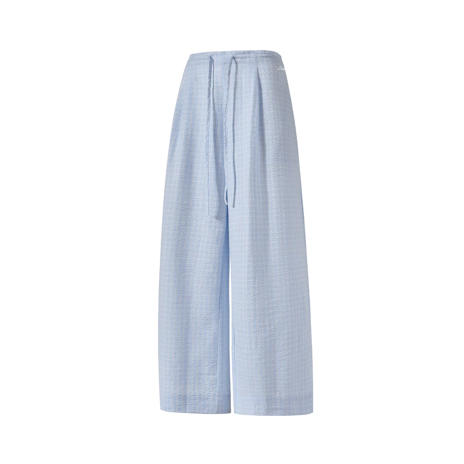 CHANT2nd Checked Straight Casual Wide-leg Pants