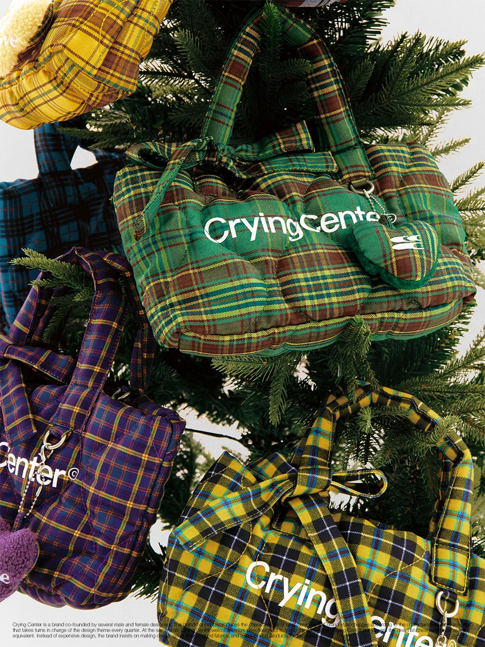 CryingCenter Vintage Checked Tote Bag