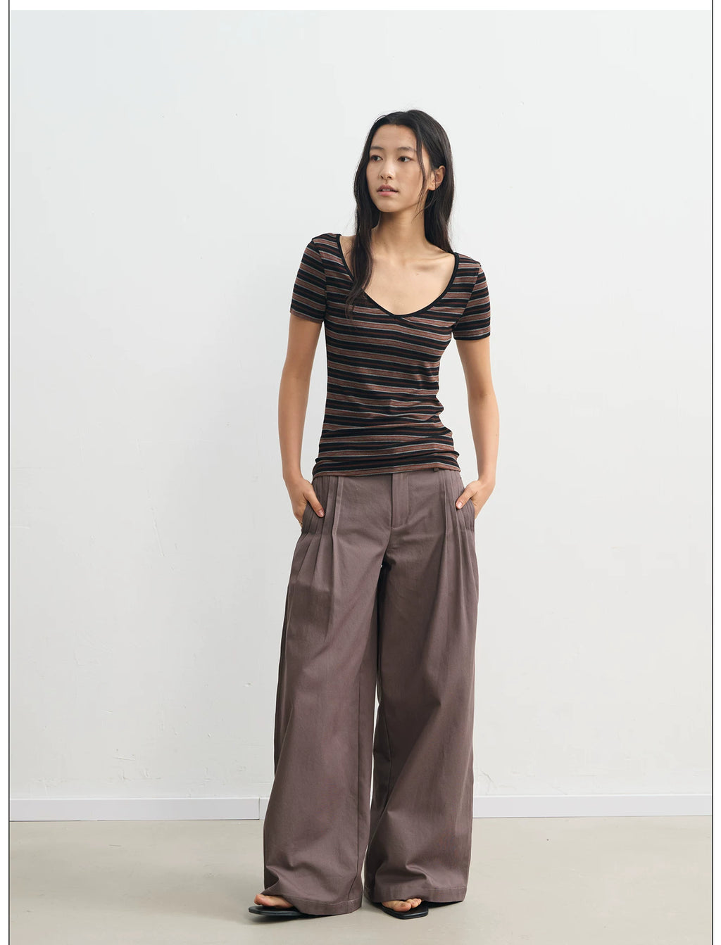 LINY LIBERTY Vintage Wide-leg Slacks