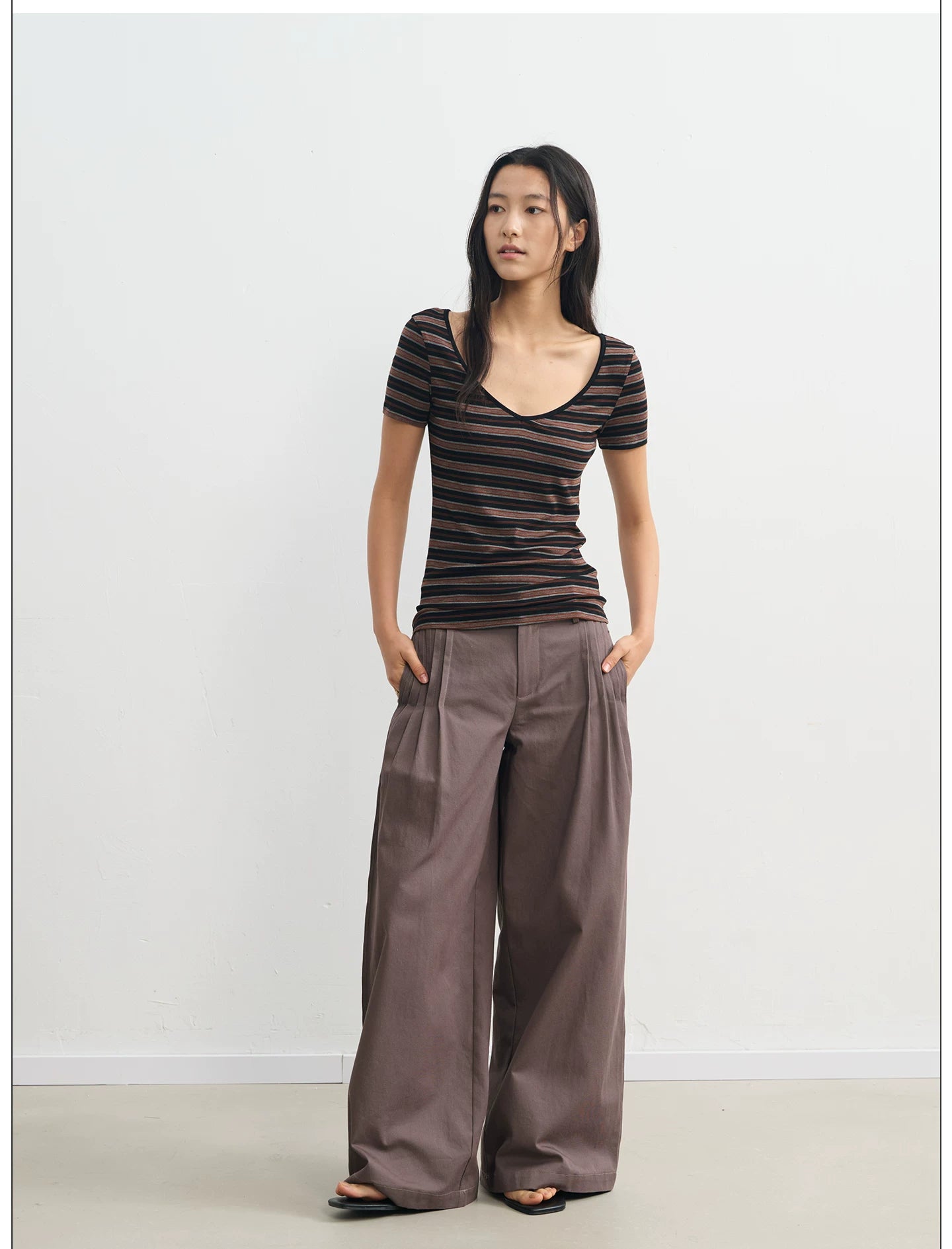 LINY LIBERTY Vintage Wide-leg Slacks