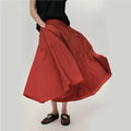Giordano Semi-elastic Long Skirt A-shaped Umbrella Skirt