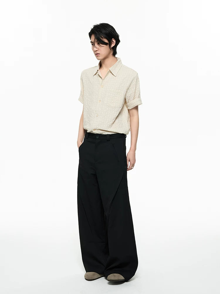 Borrowed Project Square Neck Short Sleeve Shirt