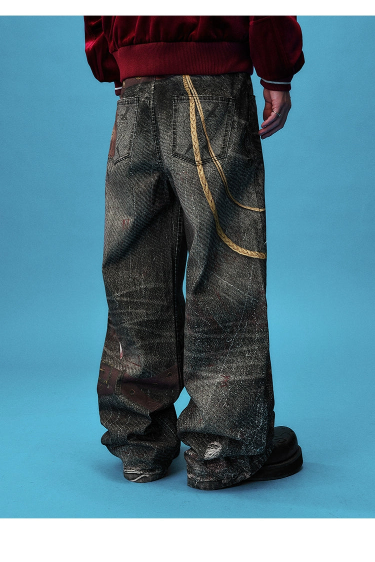 YADcrew High Street Casual Trendy Versatile Jeans