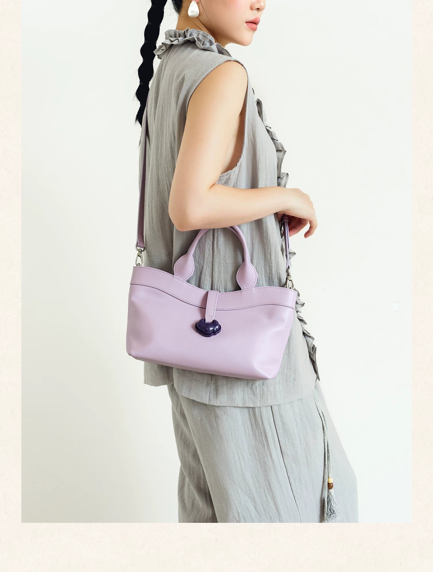 LOSEA Retro First-layer Cowhide Tote Bag