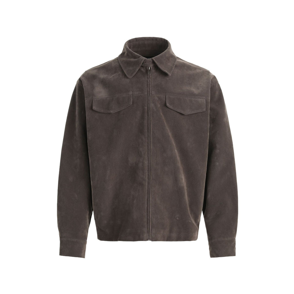 CHANYOOU Retro Three-dimensional Deconstruction Splicing Imitation Suede Jacket