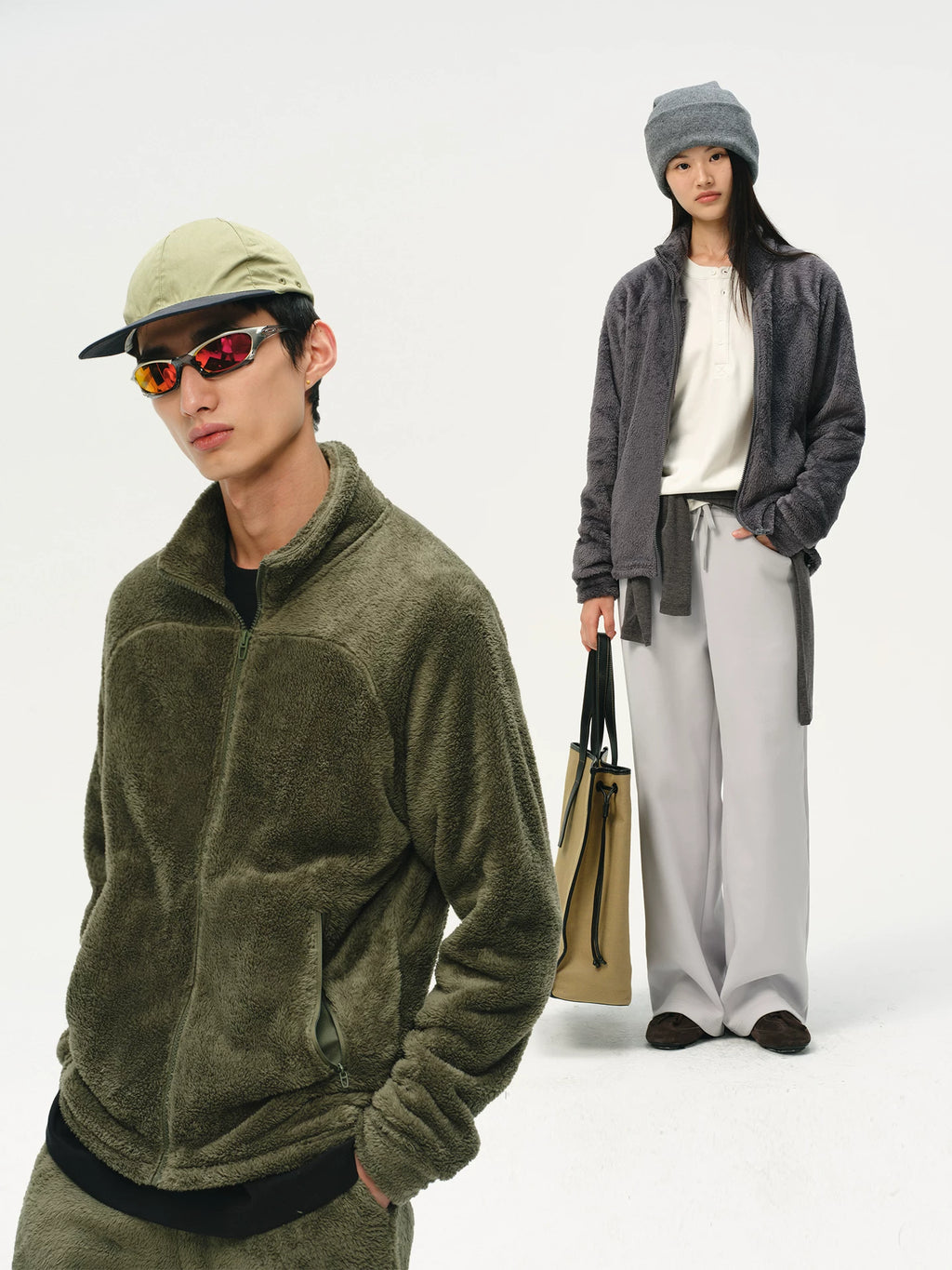 No Logo Heattech Zipper Fleece Jacket