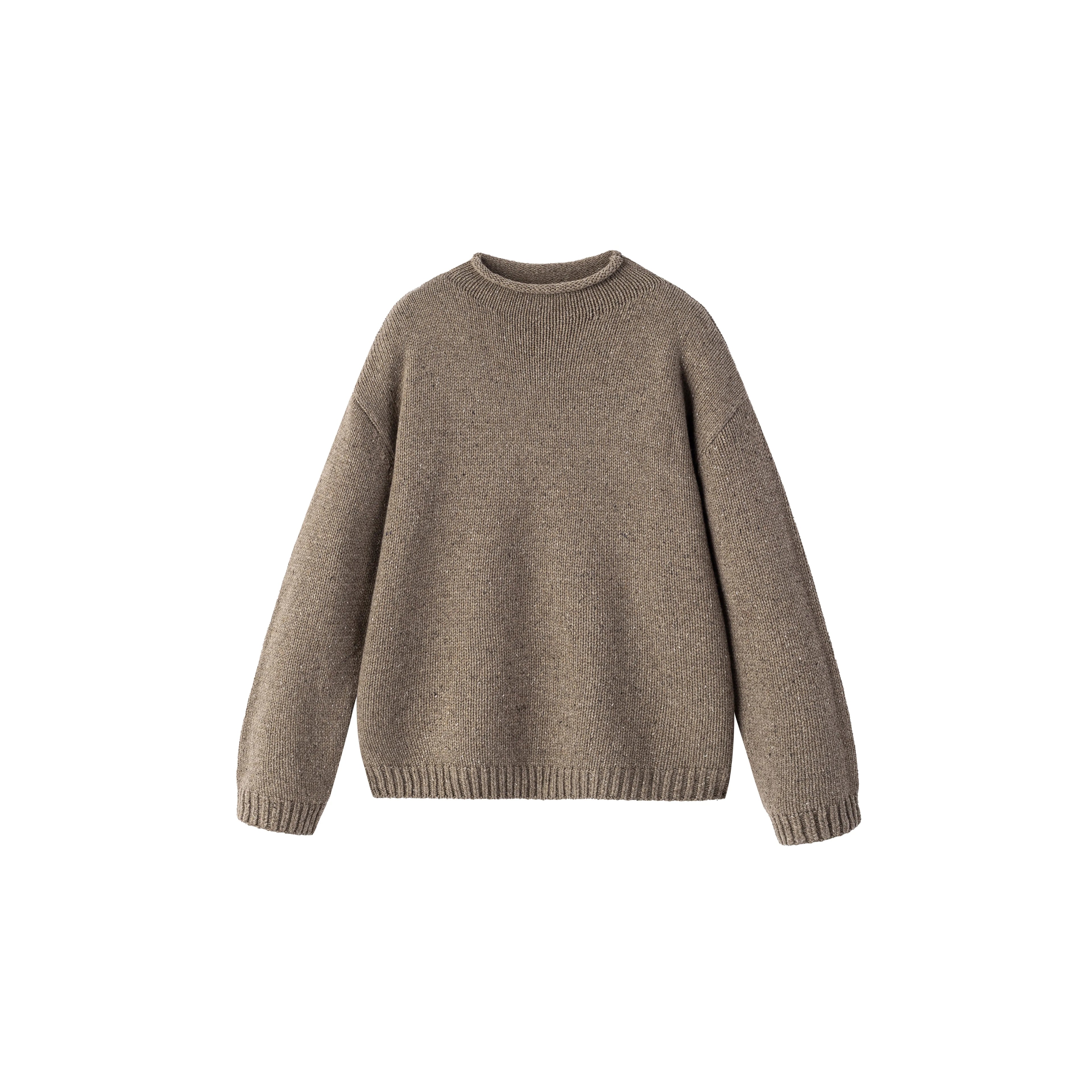 Anniehall Vintage Knitted Sweater with Curled Collar