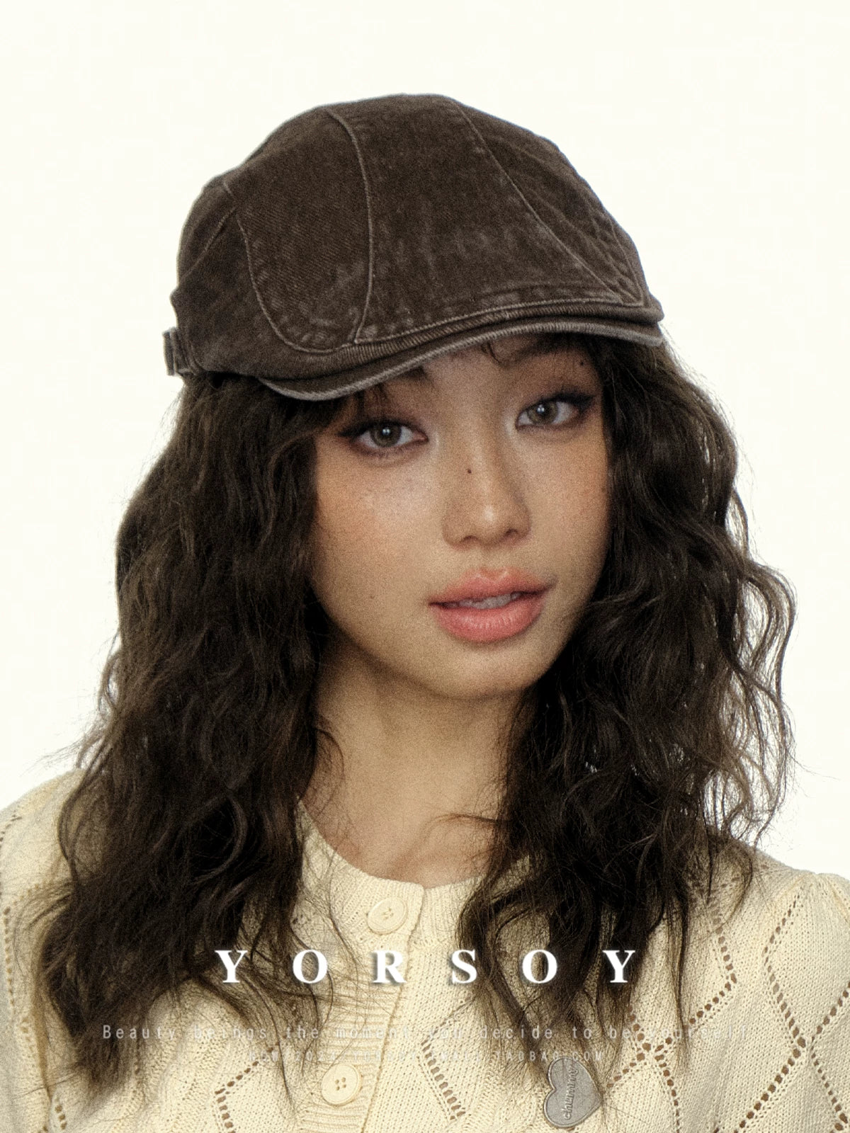 YORSOYI Retro Washed Old Denim Cap